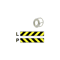 VP03 - Výstražná páska (návin) - Žlutočerné pruhy